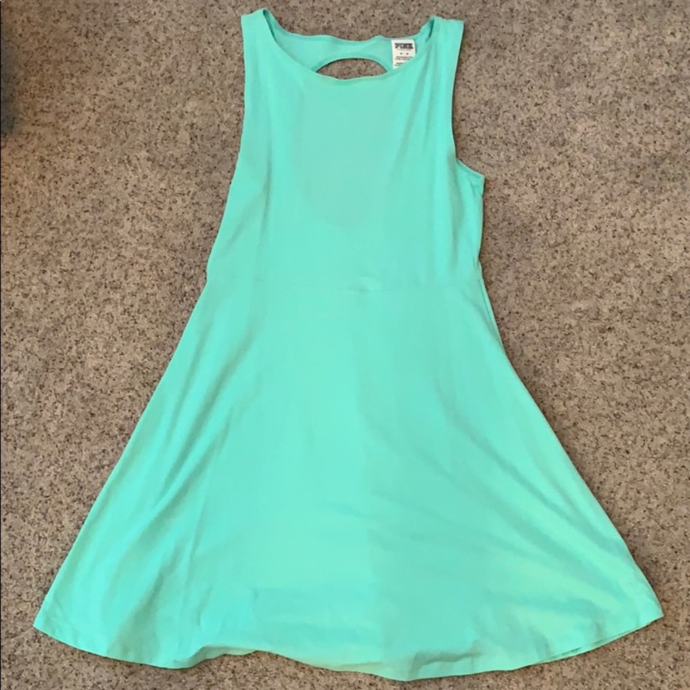 EUC PINK Open Back Turquoise Dress Size Medium